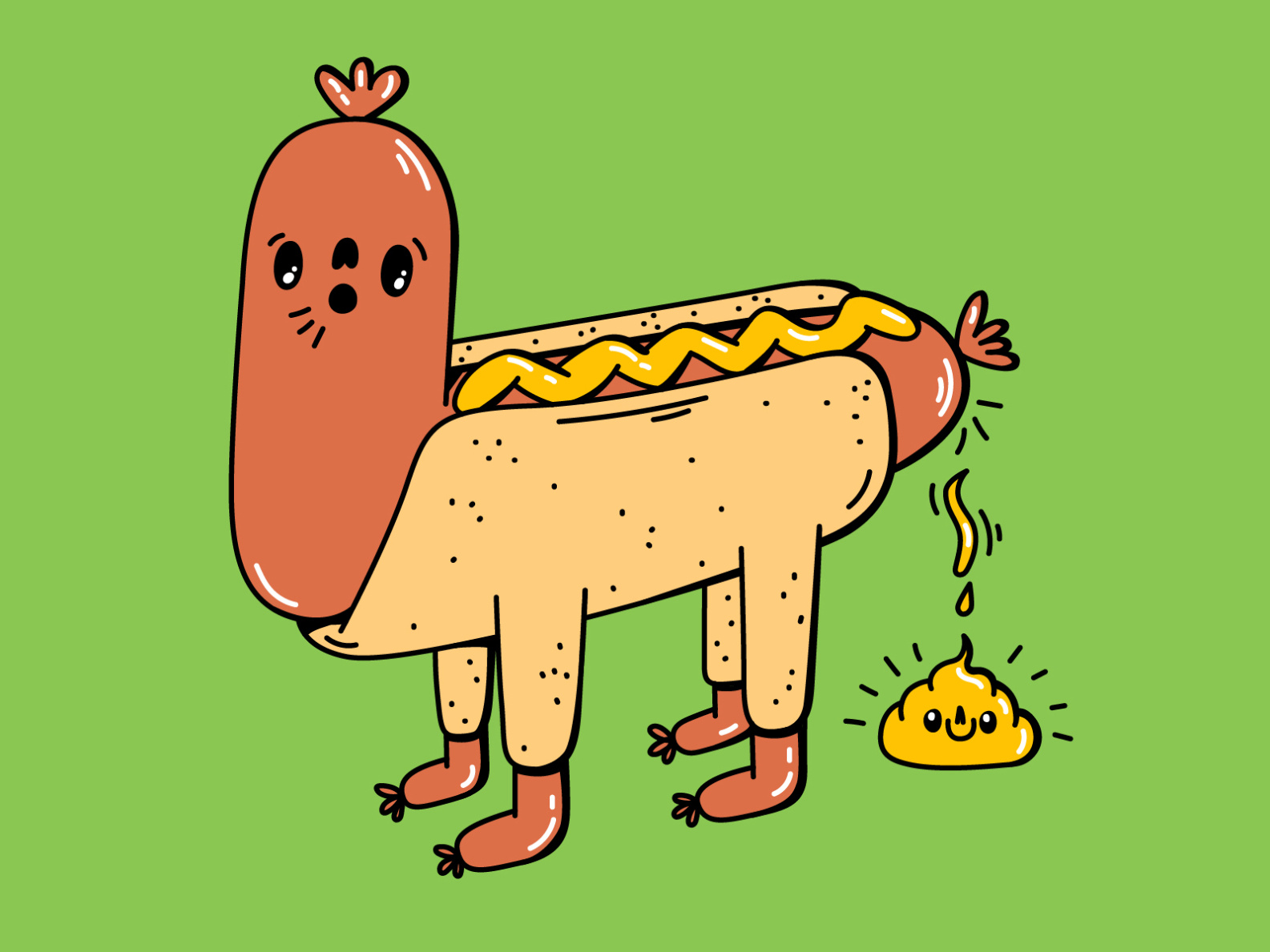 Hot Dog Poop by Inga Ziemele on Dribbble