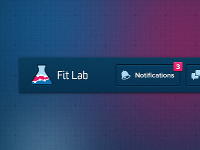 User bar activity bar conversations fit fitness icons lab nav notifications user