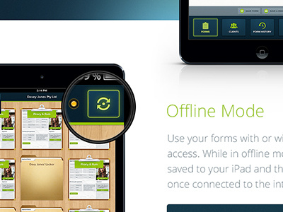 Get Paperless - Features app features folder form get green icons ipad offline paperless website