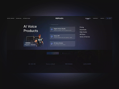 Mega menu animation blue button click dark glow gradient hover interaction link mega menu menu navigation neon purple tech ui website
