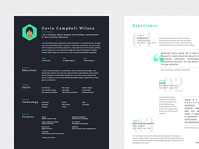 CV brand branding cv document pdf personal resume