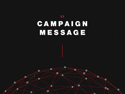 Campaign Message black campaign dots globe message network particles red