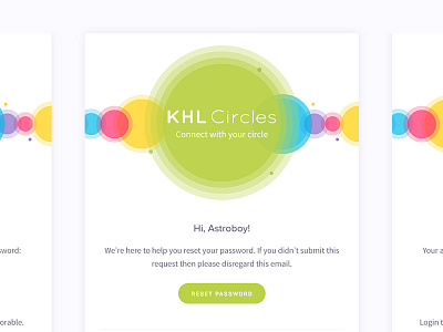 KHL Circles - Emails circles clean colourful design email helpline khl kids simple template