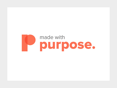 Purpose. brand branding clean design made make orange p purpose simple with