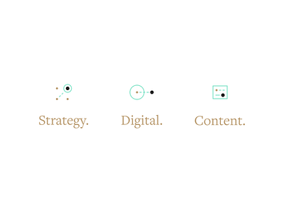 Agency icons agency brand content digital gold icons mint strategy teal