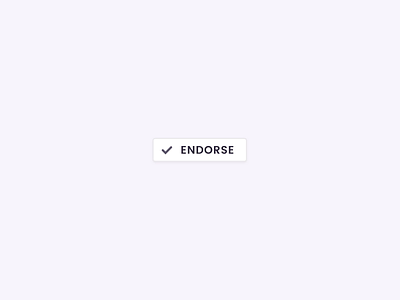 Endorse — Button interaction animation button check click endorse hover interaction micro interaction particles pop press tick ui