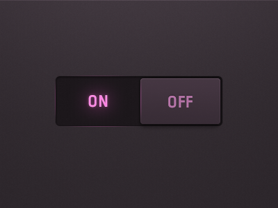 On/off button boolean button dual off on switch ui