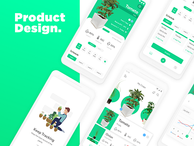 Product Design for IoT Based irrigation app agriculture branding dribble shot minimal products uiux user experience user interface design userinterface