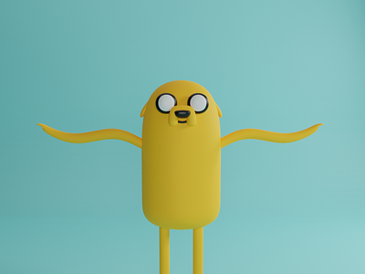 Jake, Adventure Time 3d adventuretime animation art blender cartoon jake jakeandfinn