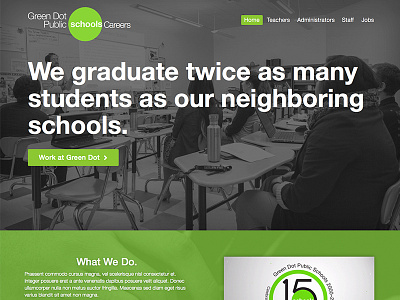Green Dot Schools - Careers careers jobs layout marketing site
