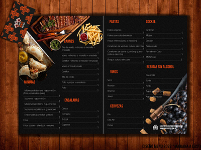 Menu. Kakuy, hotel botique. design illustration logo