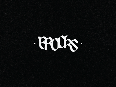 • Brooks • blackletter logo logotype surf surf logo textura typography