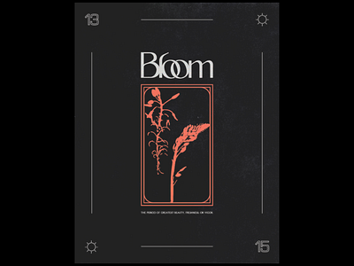 Bloom flower layout poster typography