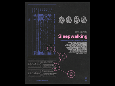 Sleepwalking layout music poster typography