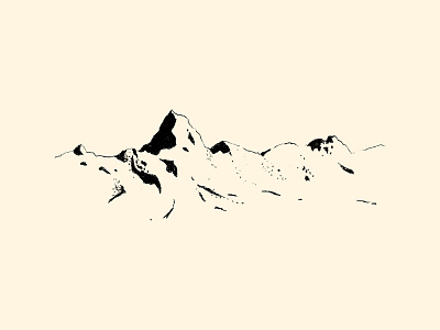 Mountains 2d film frankenstein illustration ink monochrome mountain nature