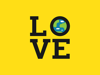 Love Around the Globe. andrew schuster debut earth logo love motion schuster tshirt typography ui ux