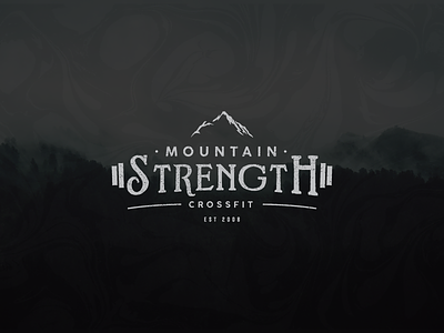 Mountain Strength Crossfit // Schuster Design Co. andrew schuster badge crossfit fitness gym health iamschuster mountain schuster design co strength typography