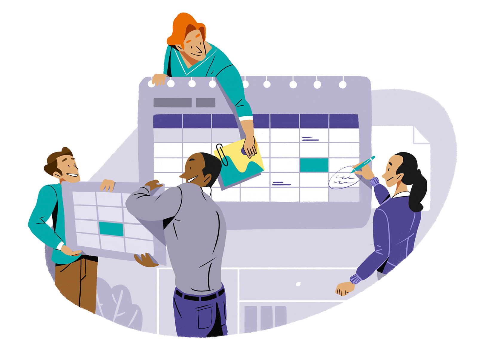 Calendar animación arte business diseño diseños de personajes grafico icono ilustración libro de tapa negocios people pintar ux vector