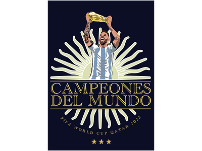 Campeones Del Mundo - Argentina argentina design illustrator ipad messi poster worldcup