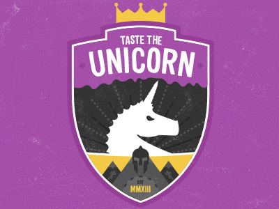 Taste The Unicorn shield unicorn