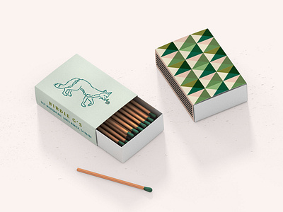 Birdie G's matchbox design branding design illustration packaging