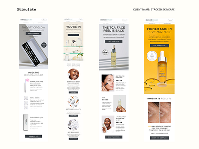 Email Template Designs - Stacked Skincare