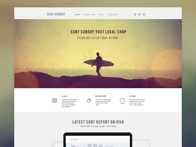 Surf Network Website layout surf ui design website