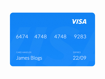 Card credit card payment ui visa