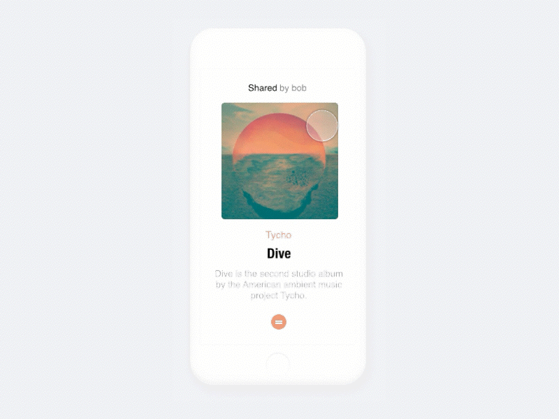 Album view states animation principle