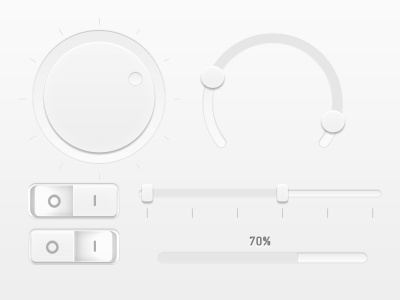 Minimal 2 buttons interface minimal psd ui design
