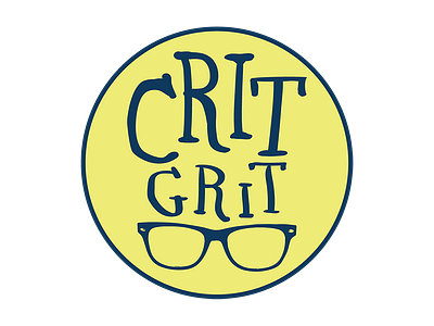 "Crit Grit" Surviving Art School Badge art school badge crit illustration vector