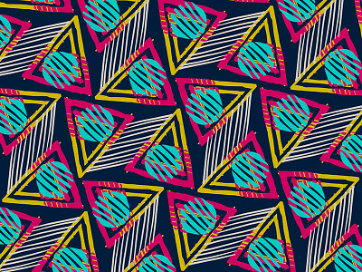 80s Sunset Triangle 80s digital drawing geometric geometry illustration pattern pink yellow