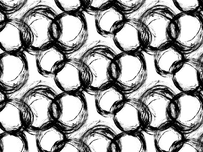 Ink Circles black and white circles pattern seamless textile