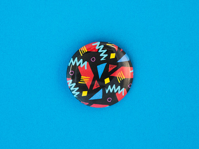 02/100 - 80's Squiggle Dance 80s buttons eighties pins squiggles the100dayproject