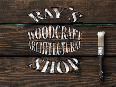 Ray's Wood & Architecture Shop design graphic design logo photoshop professional typography