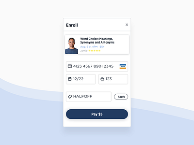 Quesbook E-Class Payment checkout ecommerce form hello dribbble hellodribbble product design ui design web design
