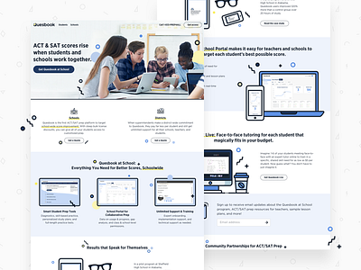 Quesbook Schools Landing Page