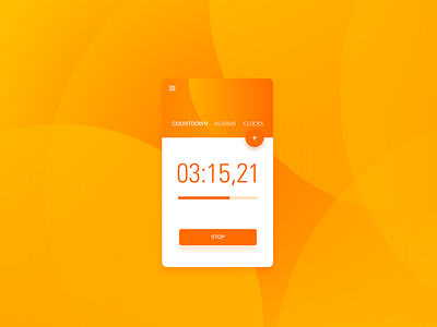 Orange app design ui