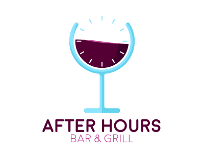 After Hours Bar & Grill Logo bar branding grill logo logo design wine