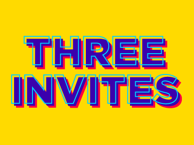 Three Invites! contest dribbble invite invites recruit