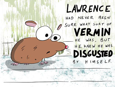 Vermin animal cartoon illustration vector