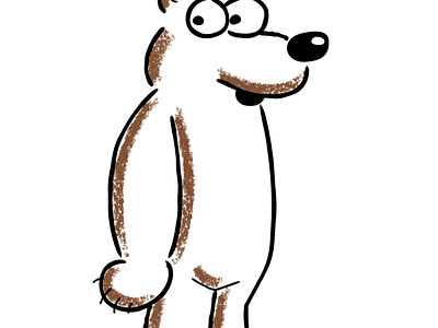 Bear doodle animal cartoon characters illustration vector