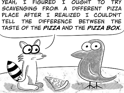 Pizza animal cartoon characters illustration vector