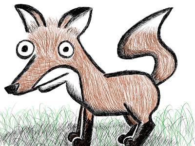 Fox animal cartoon illustration