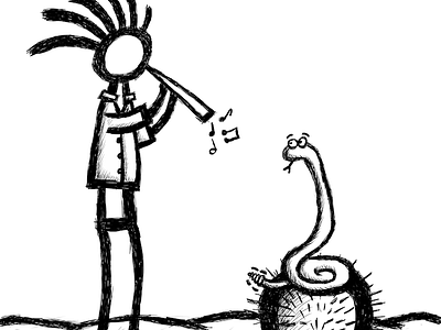 Kokopelli and Snake