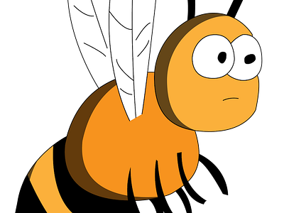 Bee animal cartoon illustration vector