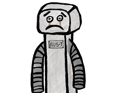 Rusty the Robot cartoon illustration