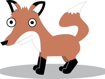Fox animal cartoon illustration vector