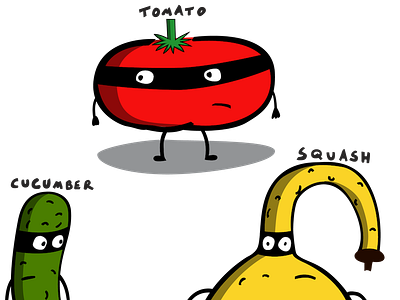 Fruigetables cartoon illustration vector
