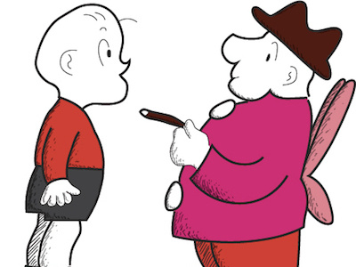 Barnaby comic strip illustration vector
